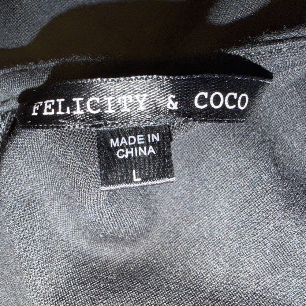 Felicity & Coco Black Midi Dress with Gold Back Zip - Picture 3 of 3